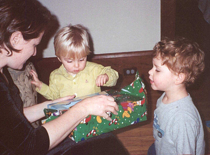 Conor Collin adnd Georgia Open a Present